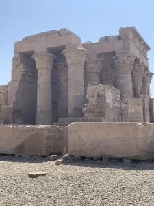Columns and stone walls at Kom Ombo Temple